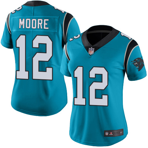 Carolina Panthers Limited Blue Women DJ Moore Alternate Jersey NFL Football #12 Vapor Untouchable->carolina panthers->NFL Jersey